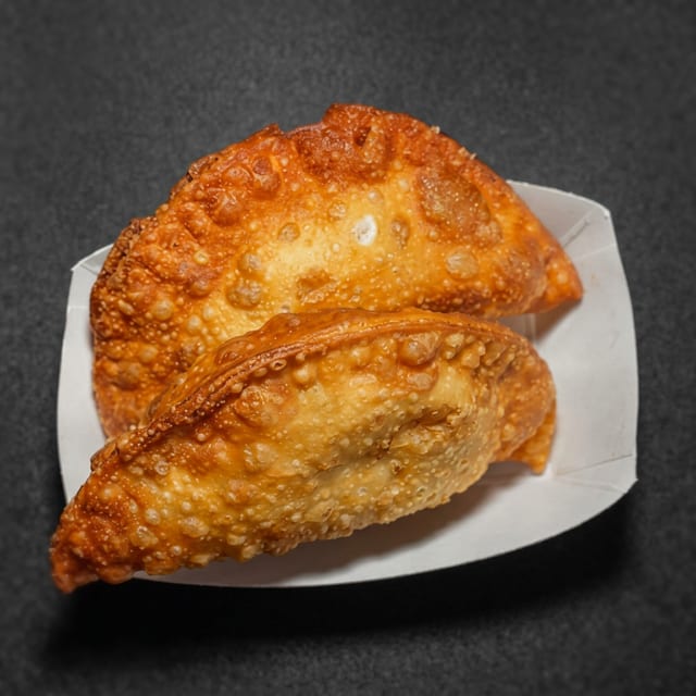Spinach & Cheese With Mushrooms Empanada.